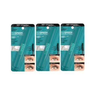 New 3 Pack MAYBELLINE Green Edition Mega Mousse Mascara 003 Brownish Black